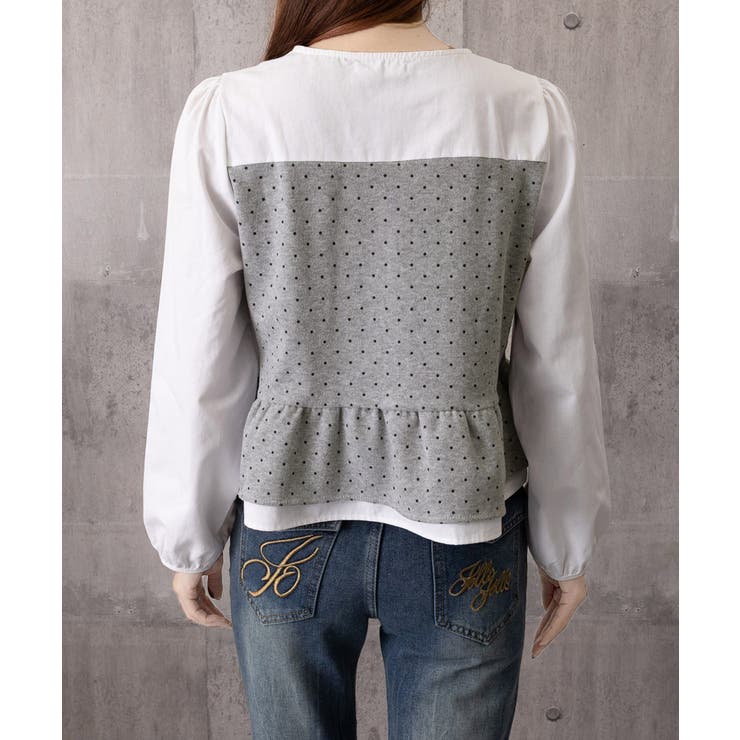 ノーカラーブラウスレディースおしゃれ 重ね着風トップス 前開きシャツ体型カバーフ… | SUNSHINE CLOSET | 詳細画像16 