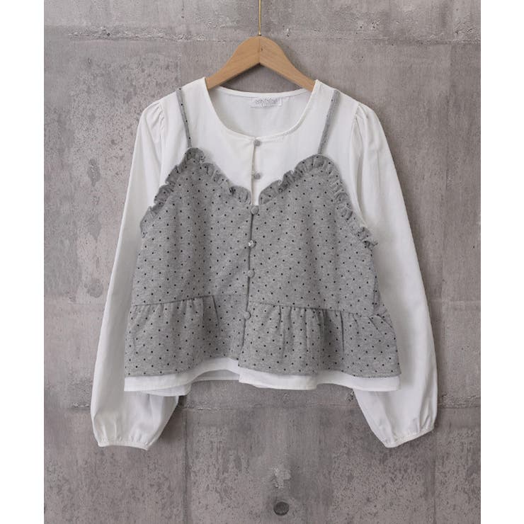 ノーカラーブラウスレディースおしゃれ 重ね着風トップス 前開きシャツ体型カバーフ… | SUNSHINE CLOSET | 詳細画像17 