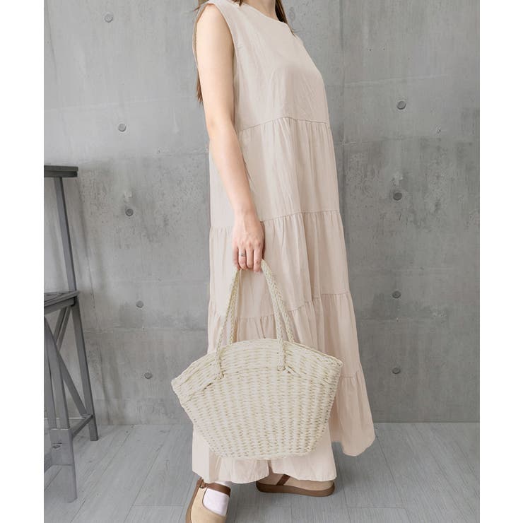 涼感フレアワンピース 体型カバー ギャザーノーカラー無地Aラインワンピ | SUNSHINE CLOSET | 詳細画像20 
