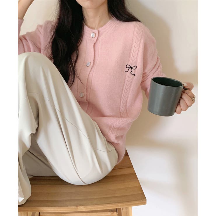 リボンワンポイントニットカーディガン秋冬 | SUNSHINE CLOSET | 詳細画像22 