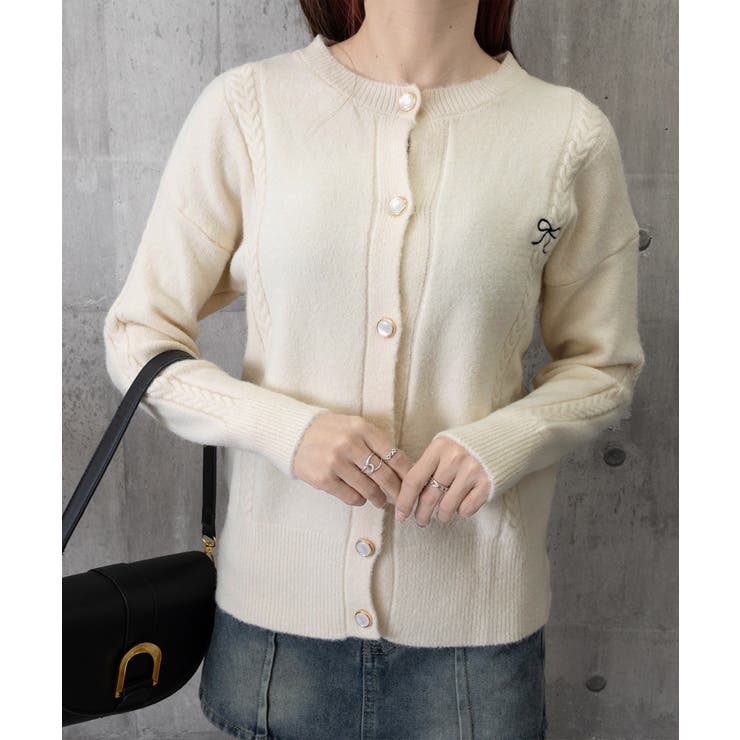 リボンワンポイントニットカーディガン秋冬 | SUNSHINE CLOSET | 詳細画像28 