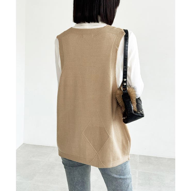 ニットベスト レディース 前開きチョッキ | SUNSHINE CLOSET | 詳細画像10 