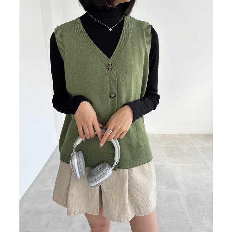 ニットベスト レディース 前開きチョッキ | SUNSHINE CLOSET | 詳細画像18 