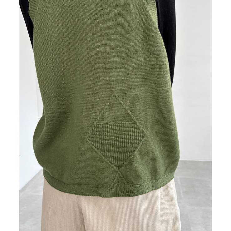 ニットベスト レディース 前開きチョッキ | SUNSHINE CLOSET | 詳細画像20 