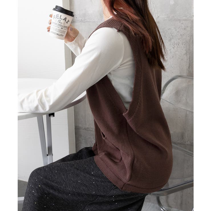 ニットベスト レディース 前開きチョッキ | SUNSHINE CLOSET | 詳細画像23 