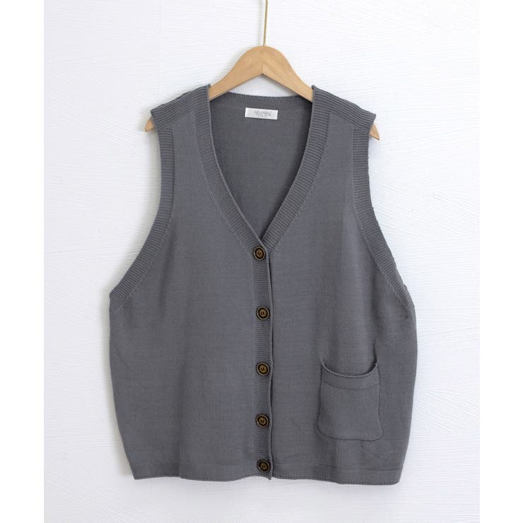 ニットベスト レディース 前開きチョッキ | SUNSHINE CLOSET | 詳細画像27 