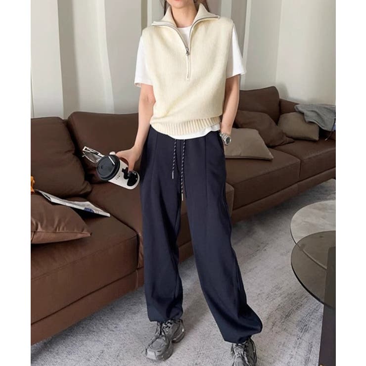 ハーフジップ ニットベストスタンドカラー | SUNSHINE CLOSET | 詳細画像2 