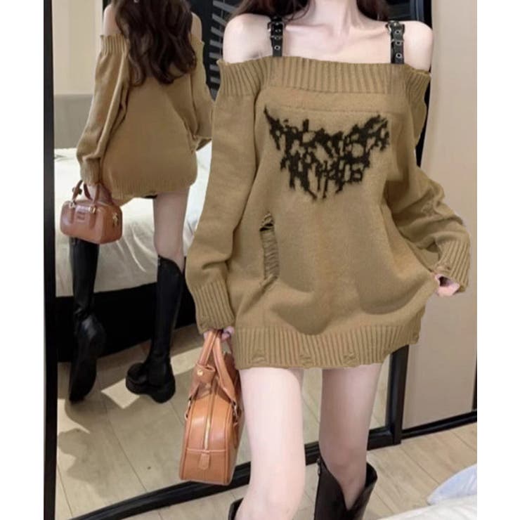 オフショルニットミニワンピース ダメージ | SUNSHINE CLOSET | 詳細画像10 