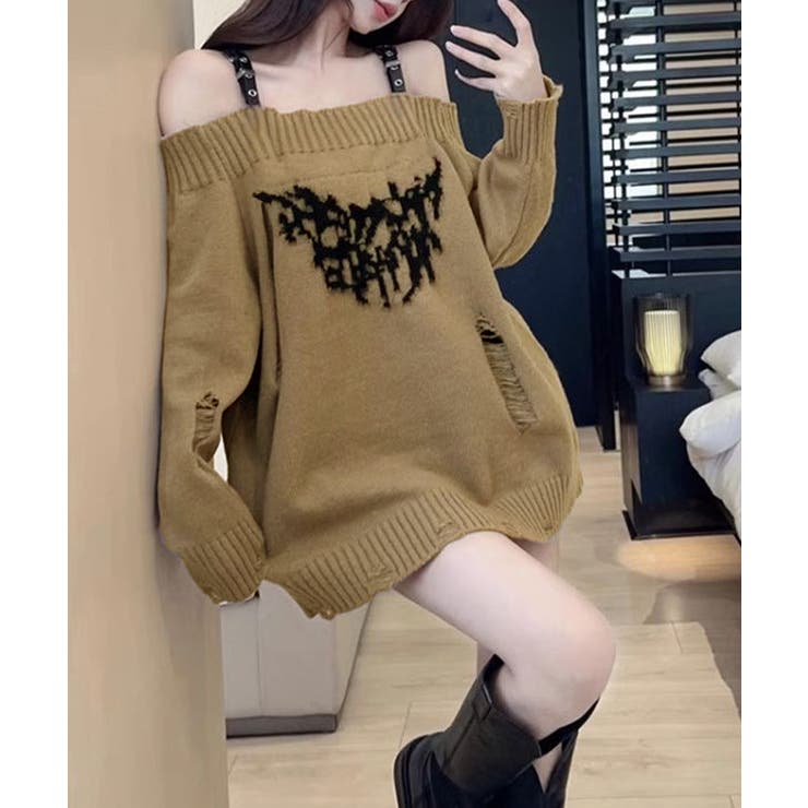 オフショルニットミニワンピース ダメージ | SUNSHINE CLOSET | 詳細画像6 