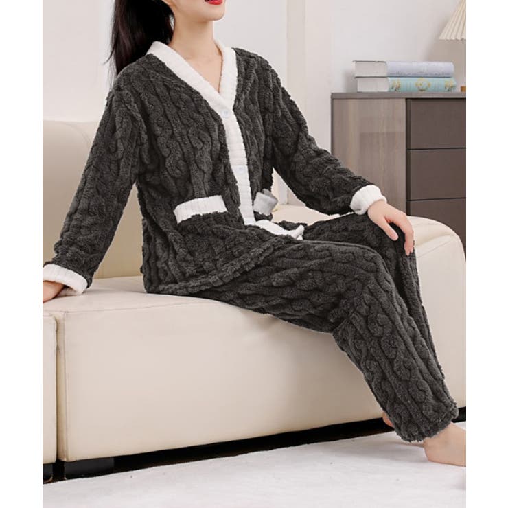 フリースパジャマ上下セット冬ルームウェア | SUNSHINE CLOSET | 詳細画像11 