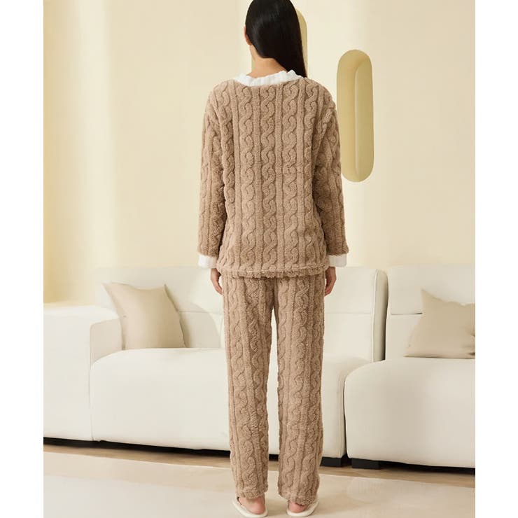 フリースパジャマ上下セット冬ルームウェア | SUNSHINE CLOSET | 詳細画像3 