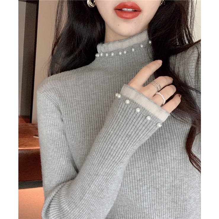 上品メロウプルオーバーレディース細身無地セーター大人可愛いフェミニンきれいめ韓国… | SUNSHINE CLOSET | 詳細画像11 