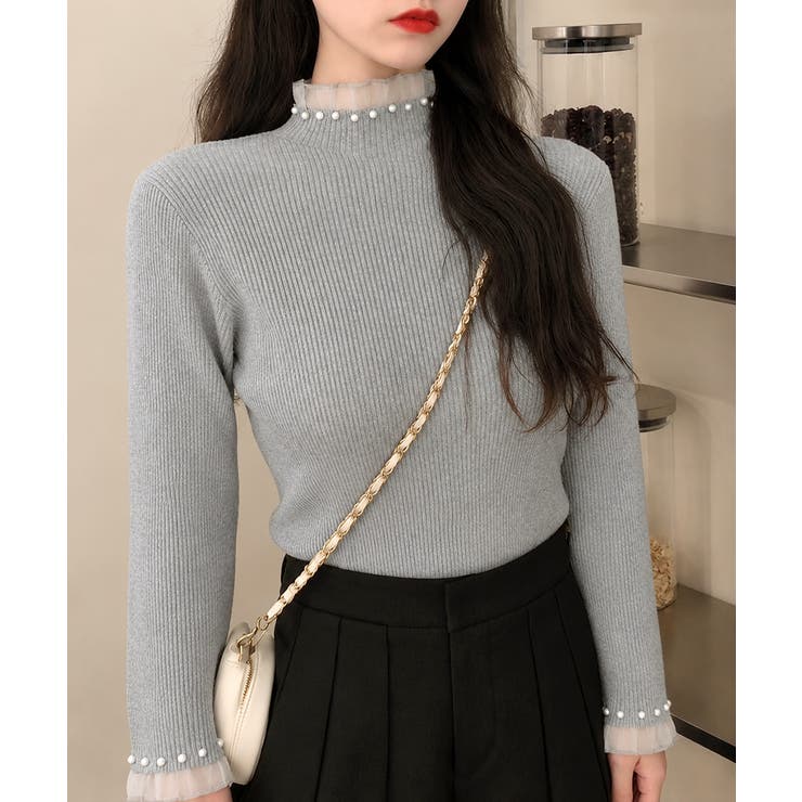 上品メロウプルオーバーレディース細身無地セーター大人可愛いフェミニンきれいめ韓国… | SUNSHINE CLOSET | 詳細画像13 