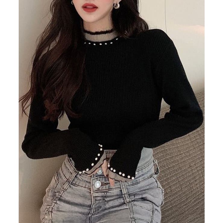 上品メロウプルオーバーレディース細身無地セーター大人可愛いフェミニンきれいめ韓国… | SUNSHINE CLOSET | 詳細画像20 
