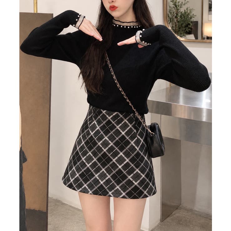 上品メロウプルオーバーレディース細身無地セーター大人可愛いフェミニンきれいめ韓国… | SUNSHINE CLOSET | 詳細画像6 