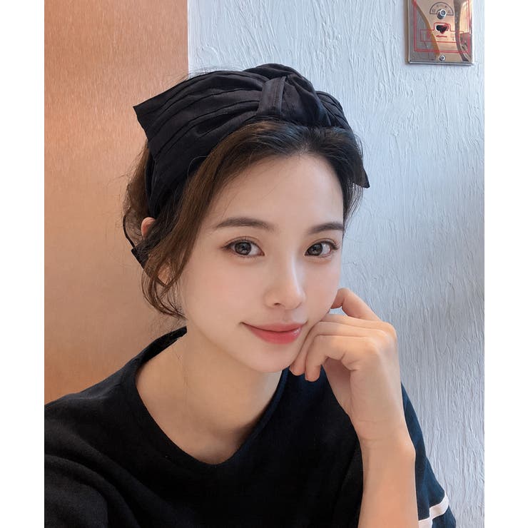 大人可愛い幅広カチューシャ 上品プリーツ髪飾り韓国風ヘアアクセサリー クロスター… | SUNSHINE CLOSET | 詳細画像4 