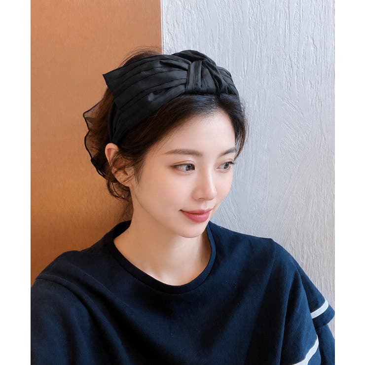 大人可愛い幅広カチューシャ 上品プリーツ髪飾り韓国風ヘアアクセサリー クロスター… | SUNSHINE CLOSET | 詳細画像6 