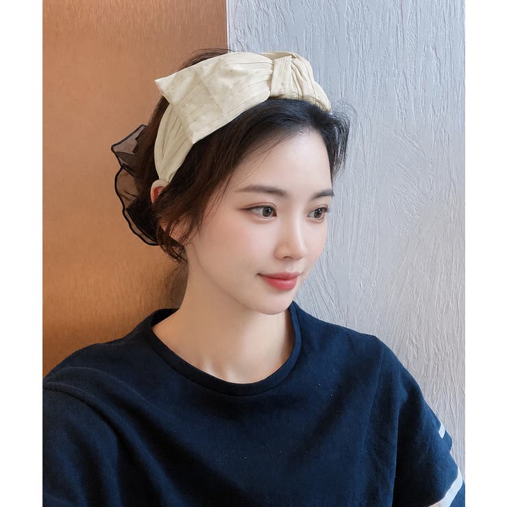 大人可愛い幅広カチューシャ 上品プリーツ髪飾り韓国風ヘアアクセサリー クロスター… | SUNSHINE CLOSET | 詳細画像7 