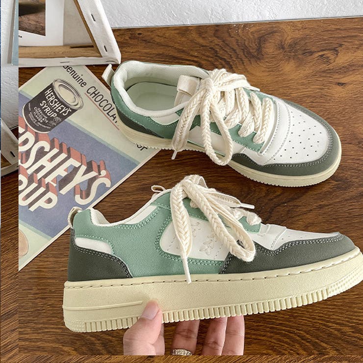厚底スニーカー ローカット レディース[品番：AGCW0003613
