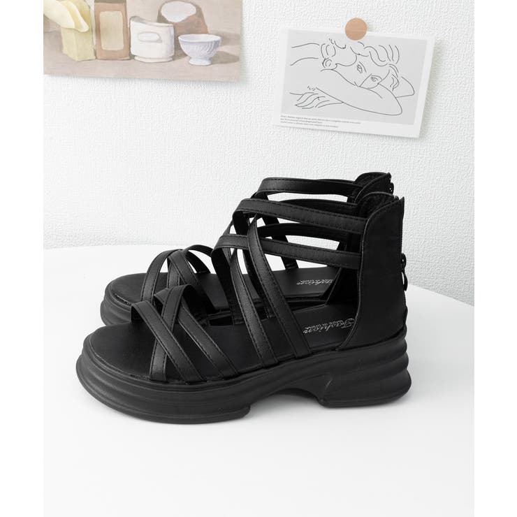 厚底サンダル ストラップサンダル美脚夏靴 | SUNSHINE CLOSET | 詳細画像18 