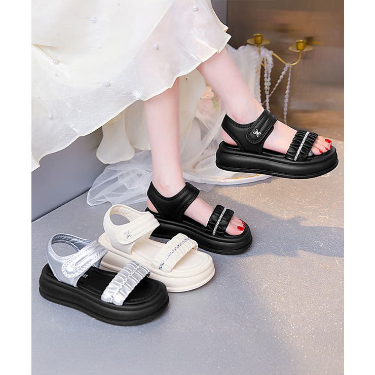 厚底でスタイルUP♪【 CHANEL 】レザー サンダル 25C シャネル ココマーク 25SS レザー ウェッジソールサンダル 36C