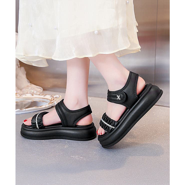 厚底サンダル レディースギャザーサンダル | SUNSHINE CLOSET | 詳細画像9 