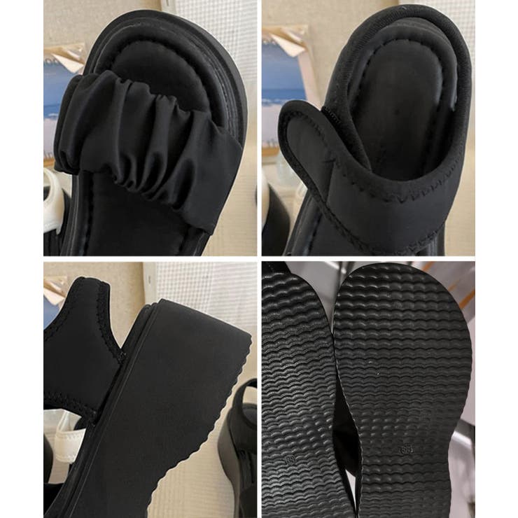 ボリュームソールスポサン フリルサンダルスタイルアップ プラットフォームスポーテ… | SUNSHINE CLOSET | 詳細画像16 