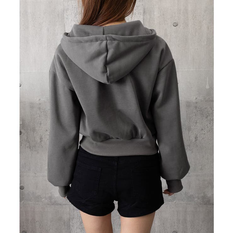 ジップパーカー裏起毛ショート丈フーディー | SUNSHINE CLOSET | 詳細画像14 