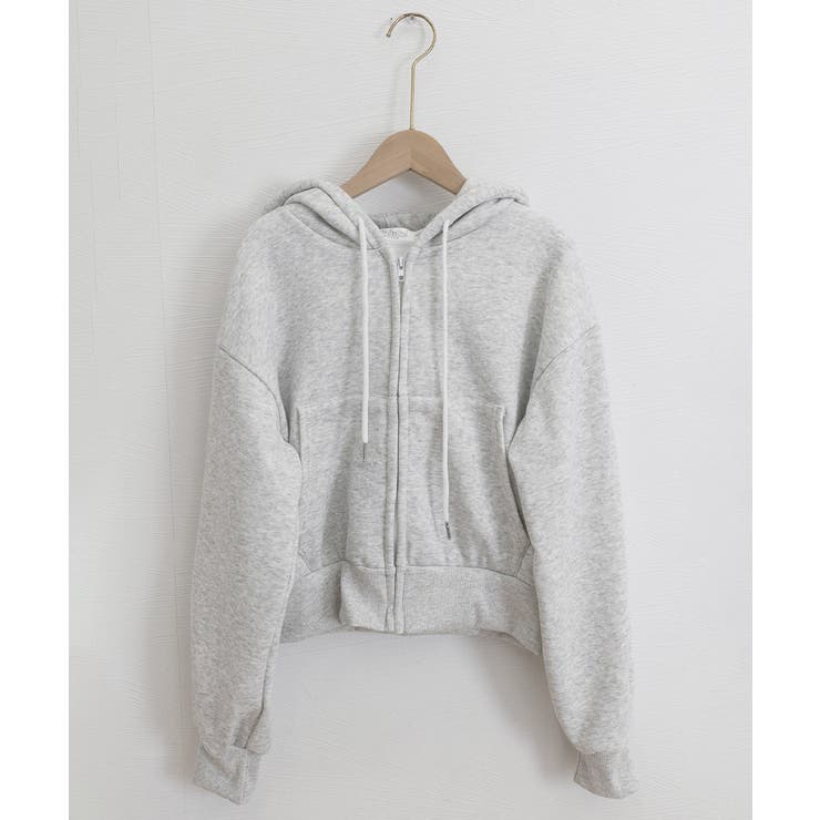 ジップパーカー裏起毛ショート丈フーディー | SUNSHINE CLOSET | 詳細画像20 