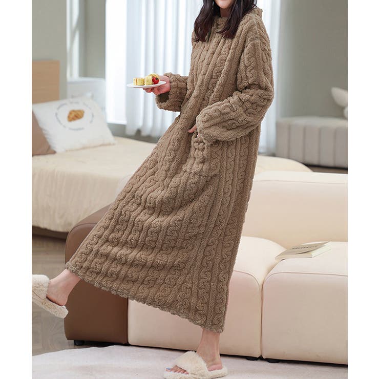 フリースワンピースパジャマ 冬レディース | SUNSHINE CLOSET | 詳細画像1 