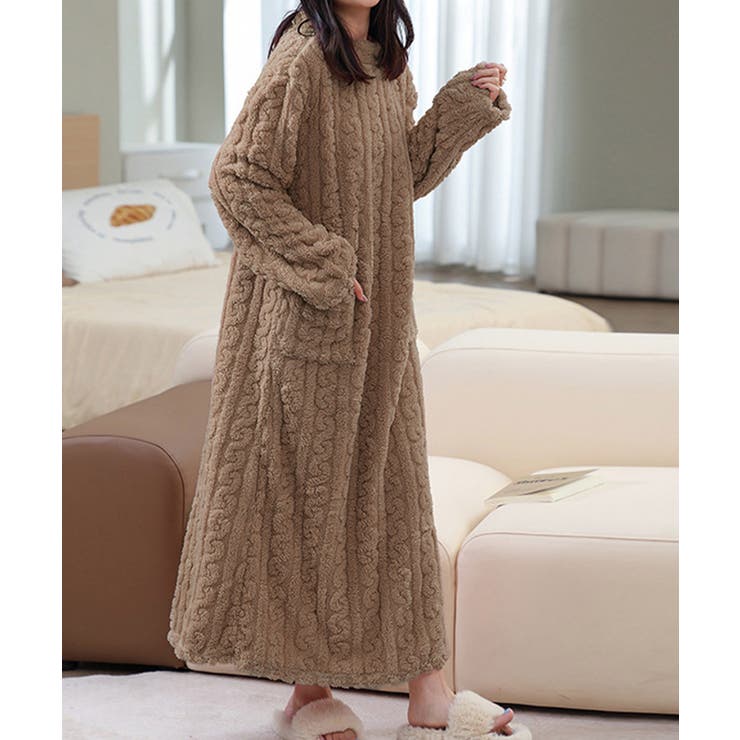 フリースワンピースパジャマ 冬レディース | SUNSHINE CLOSET | 詳細画像2 