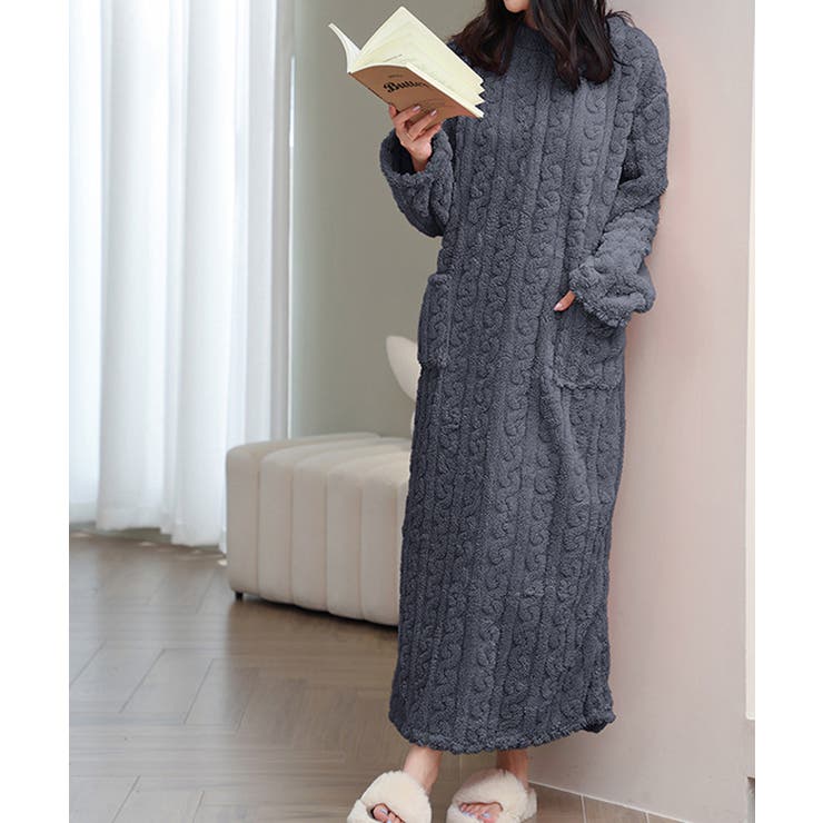 フリースワンピースパジャマ 冬レディース | SUNSHINE CLOSET | 詳細画像6 