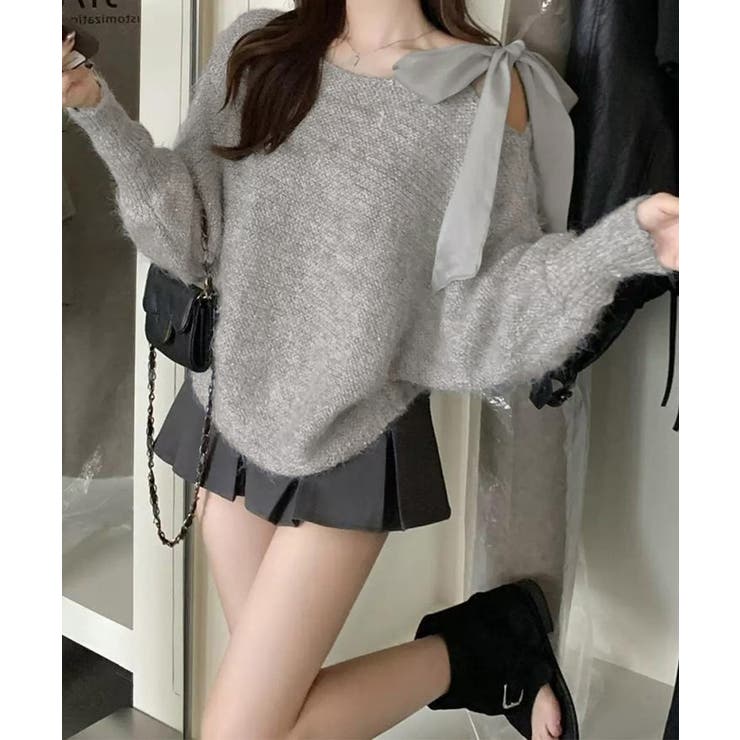 ラメシャギーニットオフショルダートップス | SUNSHINE CLOSET | 詳細画像4 