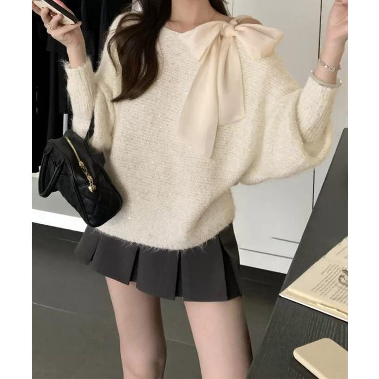 ラメシャギーニットオフショルダートップス | SUNSHINE CLOSET | 詳細画像7 