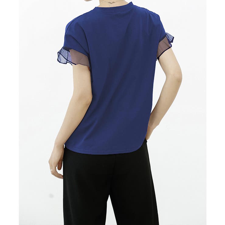 袖シアーTシャツチュール切替えカットソー | SUNSHINE CLOSET | 詳細画像15 