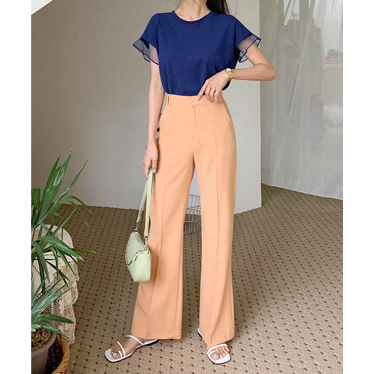 袖シアーTシャツチュール切替えカットソー | SUNSHINE CLOSET | 詳細画像16 