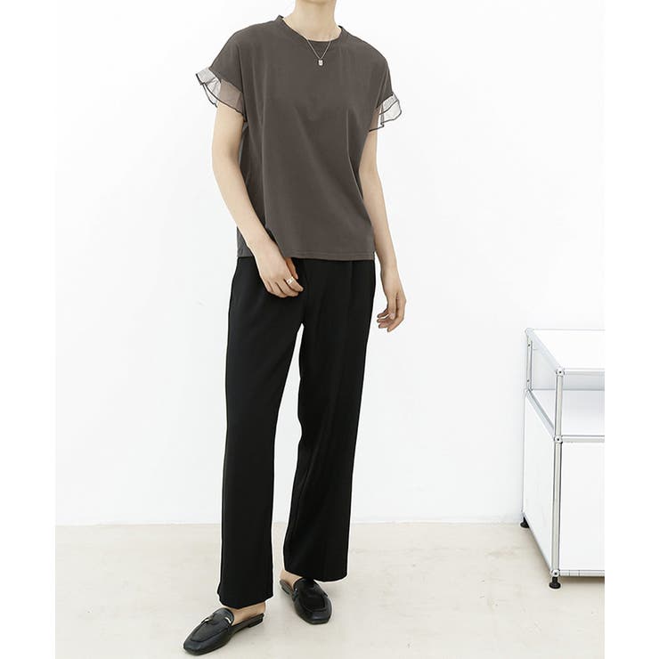 袖シアーTシャツチュール切替えカットソー | SUNSHINE CLOSET | 詳細画像19 