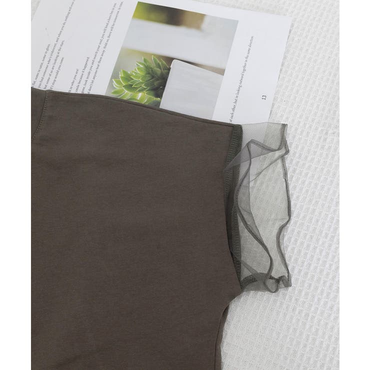 袖シアーTシャツチュール切替えカットソー | SUNSHINE CLOSET | 詳細画像31 