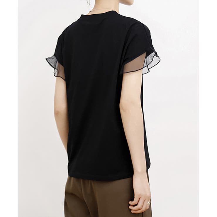 袖シアーTシャツチュール切替えカットソー | SUNSHINE CLOSET | 詳細画像9 