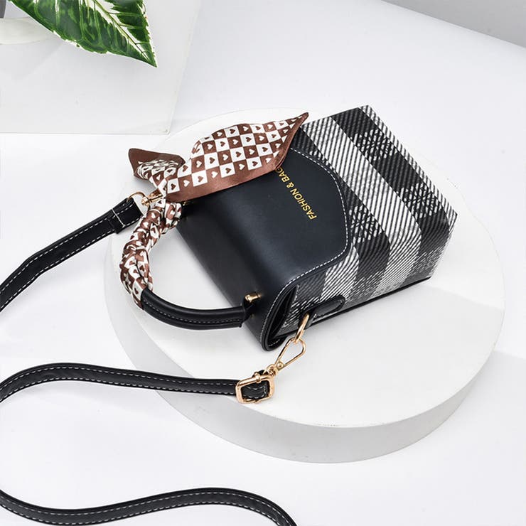 ミニショルダーバッグ スカーフ付き 縦型[品番：AGCW0004449