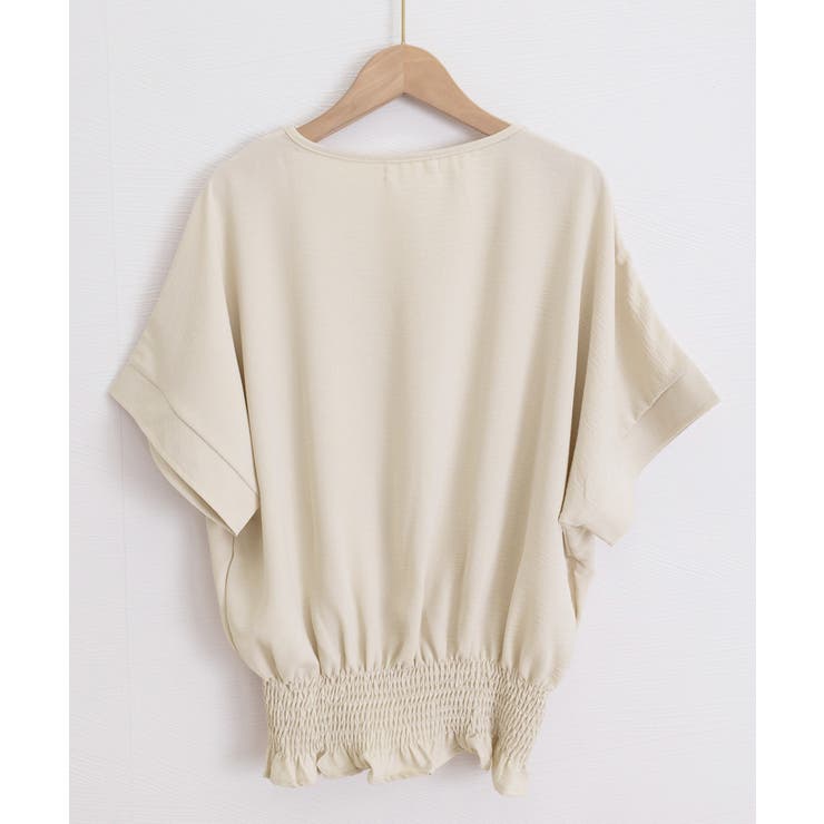 韓国風綺麗め裾フリルブラウス フレンチスリーブトップスレディース ウエストマーク… | SUNSHINE CLOSET | 詳細画像36 