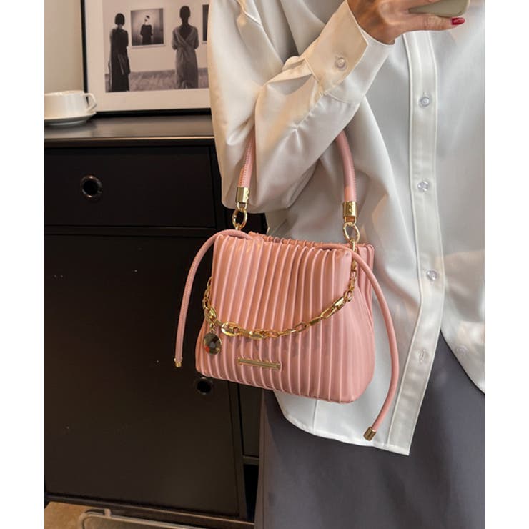 プリーツショルダーバッグ チェーン装飾 | SUNSHINE CLOSET | 詳細画像11 