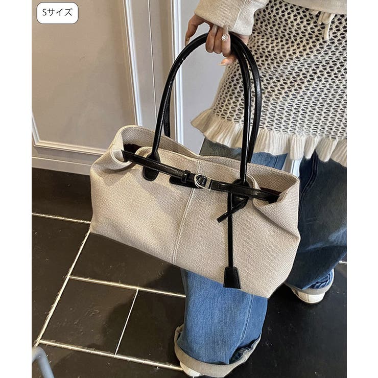 キャンバストートバッグ横長ベルトデザイン | SUNSHINE CLOSET | 詳細画像2 