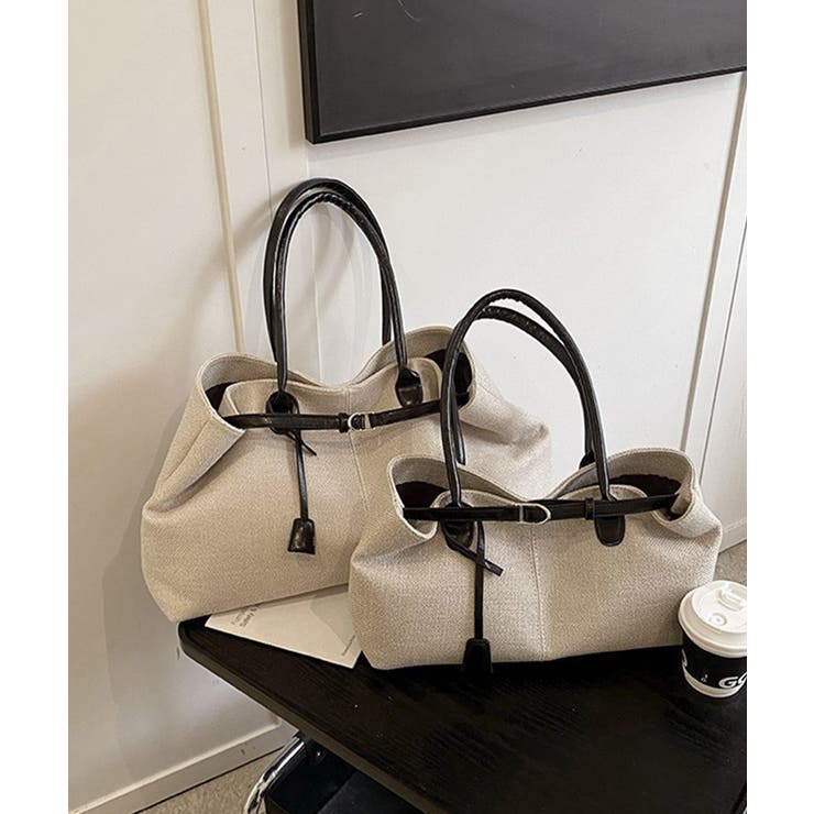 キャンバストートバッグ横長ベルトデザイン | SUNSHINE CLOSET | 詳細画像8 