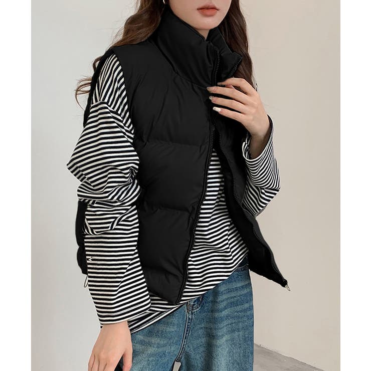 ダウンベスト ジップアップパデッドベスト | SUNSHINE CLOSET | 詳細画像1 