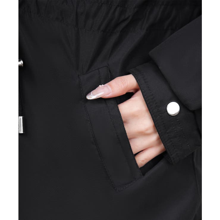 ウエストマーク中綿入りショートコート ボリュームファー襟 韓国風モッズジャケット… | SUNSHINE CLOSET | 詳細画像27 