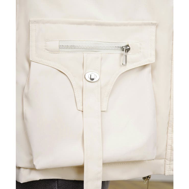 ウエストマーク中綿入りショートコート ボリュームファー襟 韓国風モッズジャケット… | SUNSHINE CLOSET | 詳細画像32 
