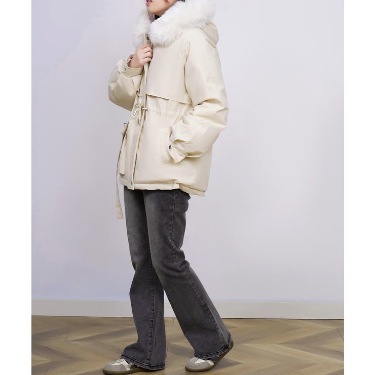 FACETASM ファー フード付き 中綿モッズコート JENNI love（ジェニィラブ）の「中綿ファーフード付きモッズコート