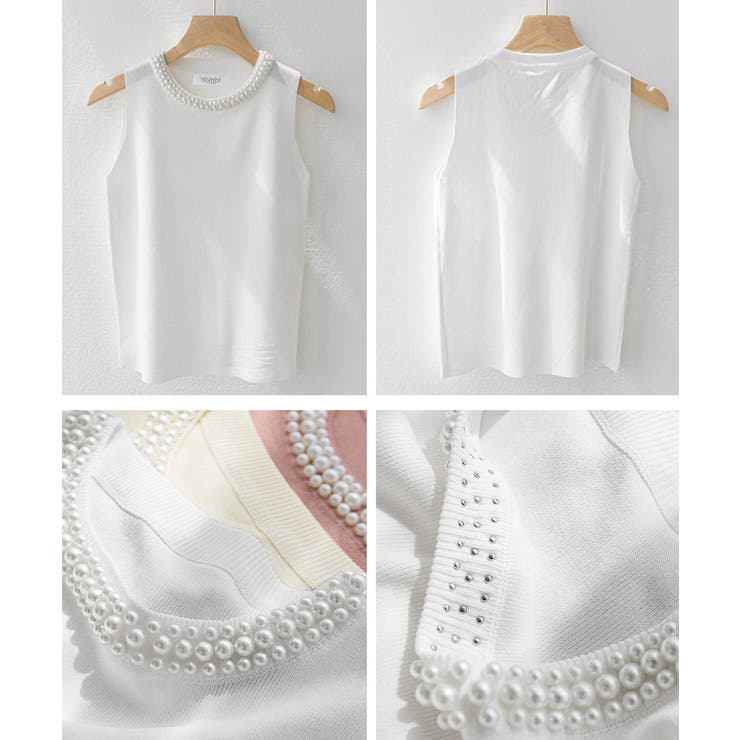 袖なしサマーニットレディース インナートップスきれいめ プルオーバーニットシンプ… | SUNSHINE CLOSET | 詳細画像14 