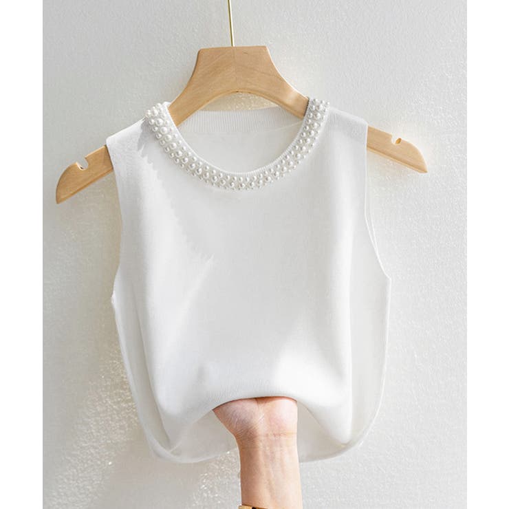 袖なしサマーニットレディース インナートップスきれいめ プルオーバーニットシンプ… | SUNSHINE CLOSET | 詳細画像17 